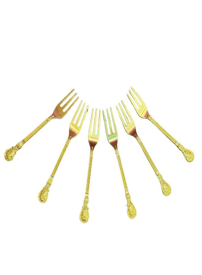 MERISH Decorative Swan Fork Holder with 6 Forks, Gold, Metal, Ornate Design, Table Organizer - Image 4