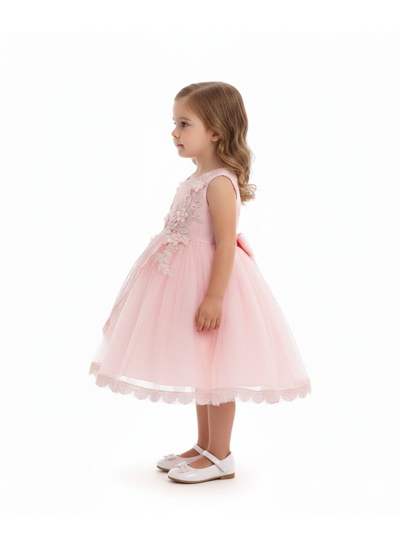 دىدانيالا فستان دانتيل وردي مزهر - Image 4