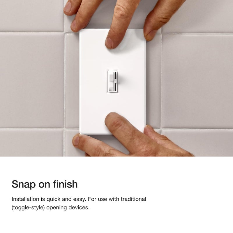 Lutron Toggler 1000-Watt 3-Way Incandescent Dimmer Switch, AY-103P-WH, White - Image 3