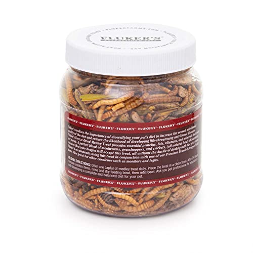 Fluker's Medley Treat for Bearded Dragons, Grasshoppers, Mealworms and Crickets, 1.8 oz - Image 3