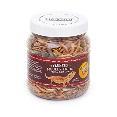 Fluker's Medley Treat for Bearded Dragons, Grasshoppers, Mealworms and Crickets, 1.8 oz - Image 2