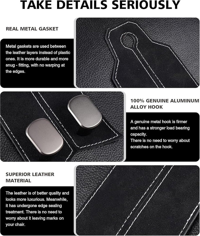 BIGTHREE Car Purse Hook, Car Hooks for Headrest, 2 Pcs Car Seat Hooks Purse Hanger for Car, Seat Multifunctional Car Bag Hook Car Seat Back Storage Hook Bag Phones Accessories - Image 4