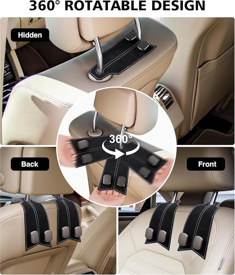BIGTHREE Car Purse Hook, Car Hooks for Headrest, 2 Pcs Car Seat Hooks Purse Hanger for Car, Seat Multifunctional Car Bag Hook Car Seat Back Storage Hook Bag Phones Accessories - Image 3