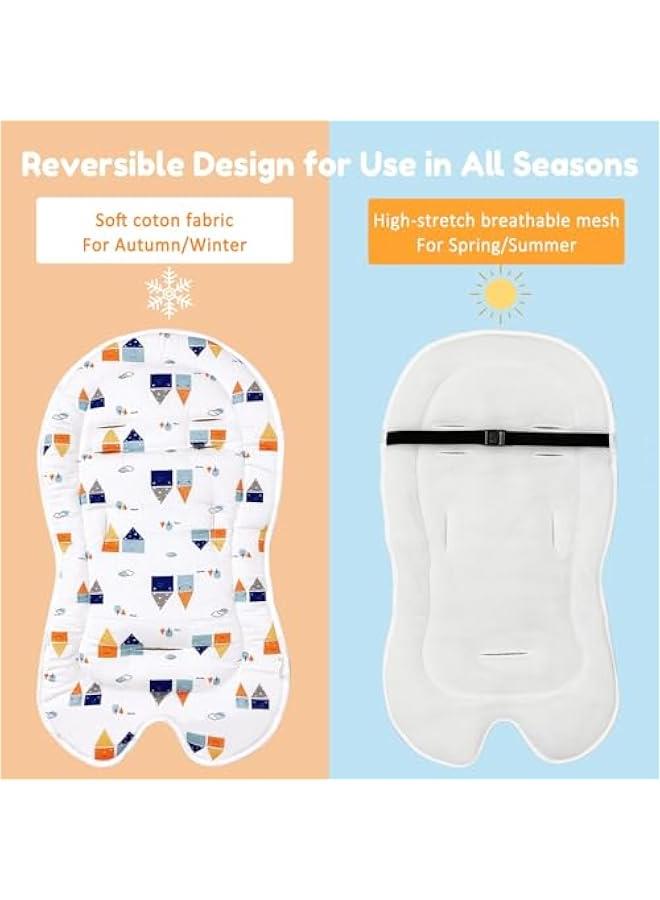 Gonice Toddler Car Seat Insert, Infant Car Seat Head Body Support, Soft Support Cushion, Perfect for Car Seat, Stroller, Reversible, for Boys and Girls - Image 2