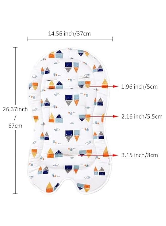 Gonice Toddler Car Seat Insert, Infant Car Seat Head Body Support, Soft Support Cushion, Perfect for Car Seat, Stroller, Reversible, for Boys and Girls - Image 5