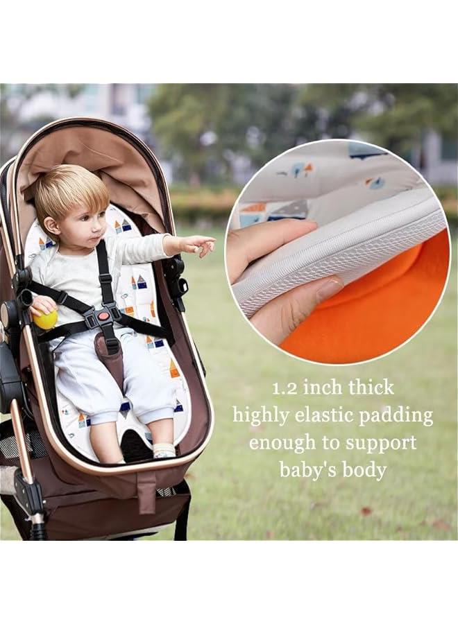 Gonice Toddler Car Seat Insert, Infant Car Seat Head Body Support, Soft Support Cushion, Perfect for Car Seat, Stroller, Reversible, for Boys and Girls - Image 3