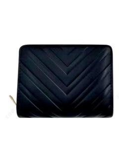 Miniso Women's Short Bifold Zip Around Wallet(Black) 