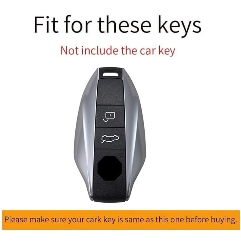 ontto Car Key Protective Case Fits MG MG7 2023 2024 Zinc Alloy Leather Key Case Key Fob Car Accessories 3 Buttons B Red - Image 2