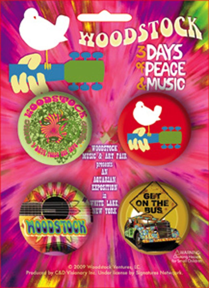 C&D Visionary Licenses Products Woodstock Assorted Artworks 1.5" Button Set, 4-Piece - Image 1