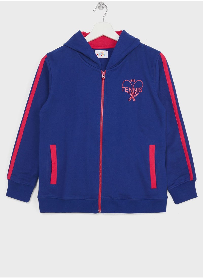 Pinata - Girls Contrasting Full Zip Hoodie - Image 1