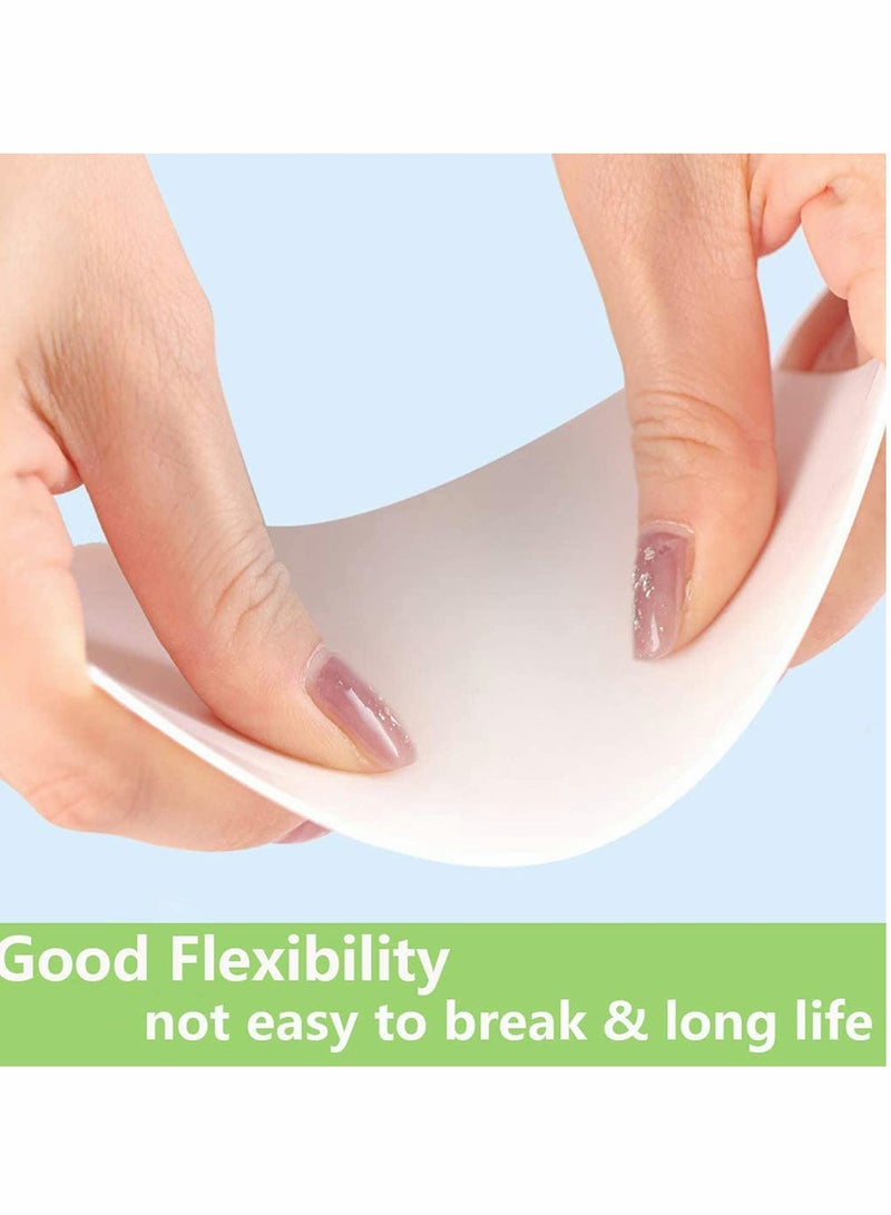 KASTWAVE 2 Pieces Dough Scraper Bowl Scraper Food-safe Plastic Dough Cutter Flexible Plastic Scraper Practical Bench Scraper Multipurpose Food Scrappers for Bread Dough Cake Fondant Icing, White, Green - Image 3