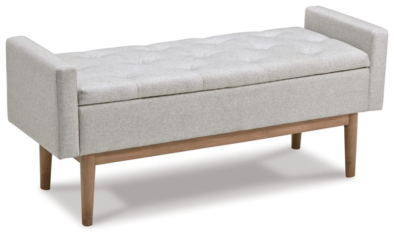 Signature Design by Ashley Signature Design by Ashley Briarson Tufted Upholstered Accent Bench with Storage Beige  Brown
