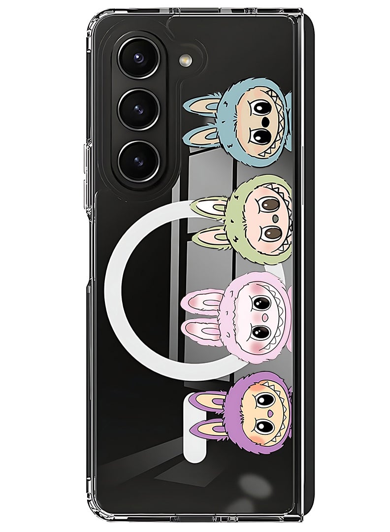 Theodor Magnetic Case for Samsung Galaxy Z Fold 5 Compatible with MagSafe Wireless Charging, Shockproof Phone Bumper Cover Labubu (5) - Image 1