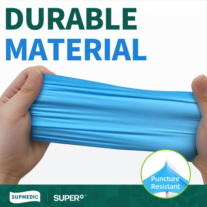 Supmedic Vinyl Disposable Exam Gloves, 4 Mil Powder-Free Latex-Free Food Grade Cooking Cleaning Medical Glove, Blue 100 Pcs (Medium) - Image 2