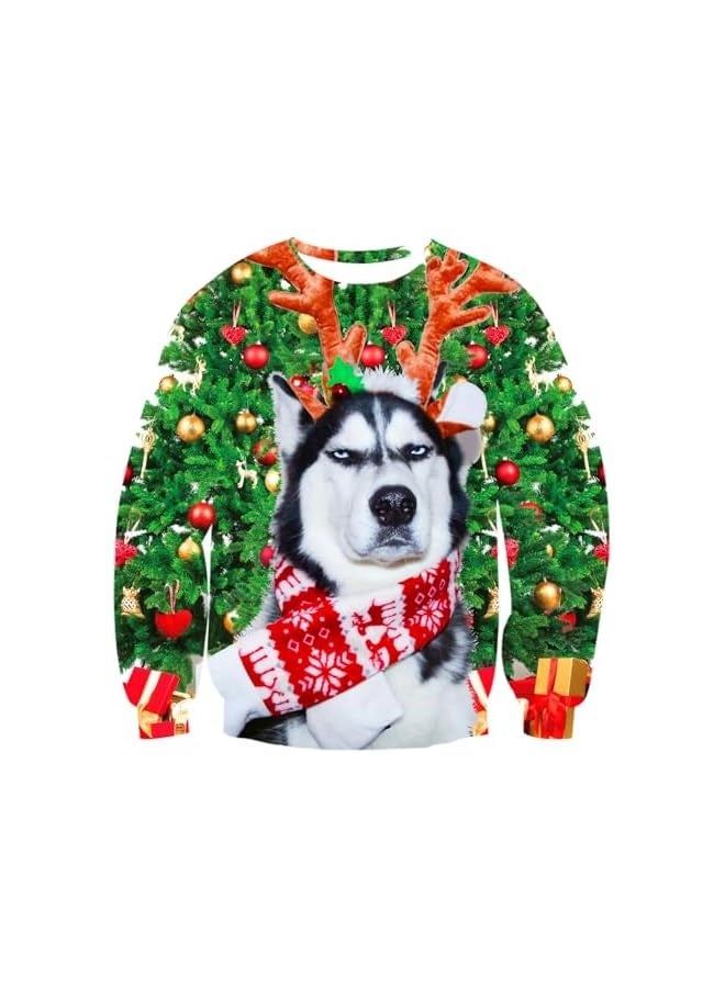 Mens/Womens Ugliest Christmas Sweatshirt 3D Unique Hilarious Graphic Pullover Shirt S-4XL - Image 1