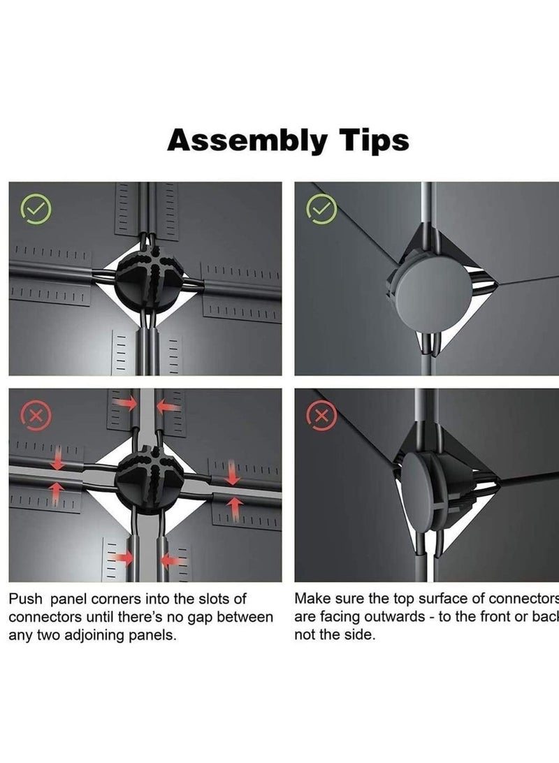 والالا خزانة أحذية بلاستيكية مكونة من 8 طبقات، خزانة أحذية بلاستيكية مع أبواب، منظم تخزين الأحذية المعياري المحمول، رف برجي، حامل أحذية قابل للتوسيع، موفر للمساحة لمدخل المدخل والخزانة - Image 4