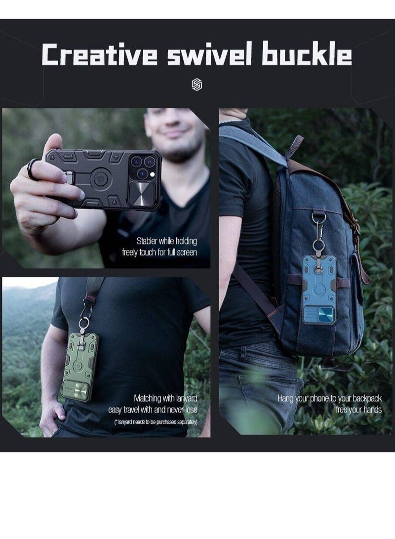 Nillkin CamShield Armor Pro With Ring Holder And Camera Protection Case Cover For iPhone 14 Pro Max Green - Image 3