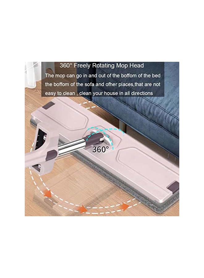 PROMASS Mop, Microfiber Mop with Self Wringer Set,Stainless-Steel Handle, 6 Washable & Reusable Microfiber Pads, Wet and Dry Use, Household Cleaning Tools, for Hardwood, Laminate, Tile - Image 5