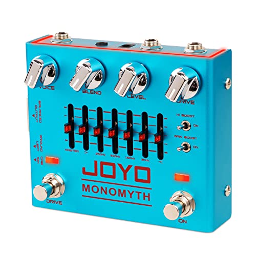 JOYO Bass Guitar Pedals Overdrive Amp Simulator Effect Pedal with 6 Band Graphic EQ and Noise Reduction Switch for Bassist Electric Guitar Bass (MONOMYTH R-26) - Image 1