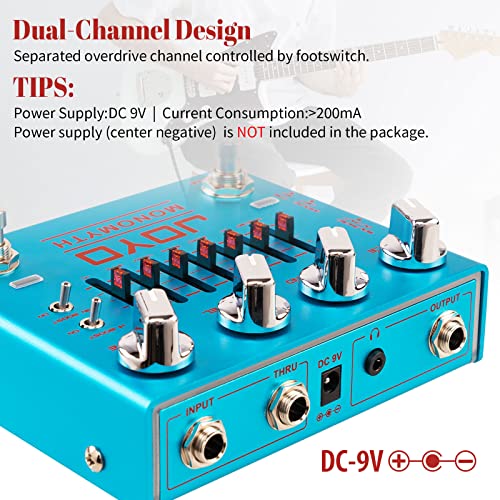 JOYO Bass Guitar Pedals Overdrive Amp Simulator Effect Pedal with 6 Band Graphic EQ and Noise Reduction Switch for Bassist Electric Guitar Bass (MONOMYTH R-26) - Image 5