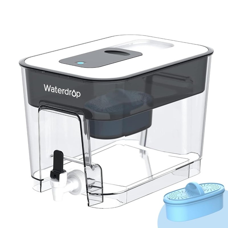 Waterdrop Alkaline Water Filter Dispenser, Large 40-Cup, Healthy, Clean & Toxin-Free Mineralized Alkaline Water, 100-Gallon, BPA Free, Black (1 Filter Included) - Image 1