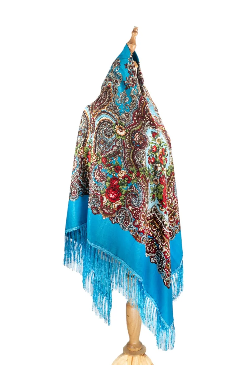 D'Daniela Alesya Women's Eastern European Cotton Tassel Shawl