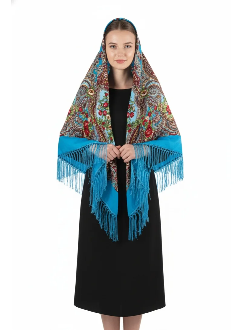 D'Daniela Alesya Women's Eastern European Cotton Tassel Shawl