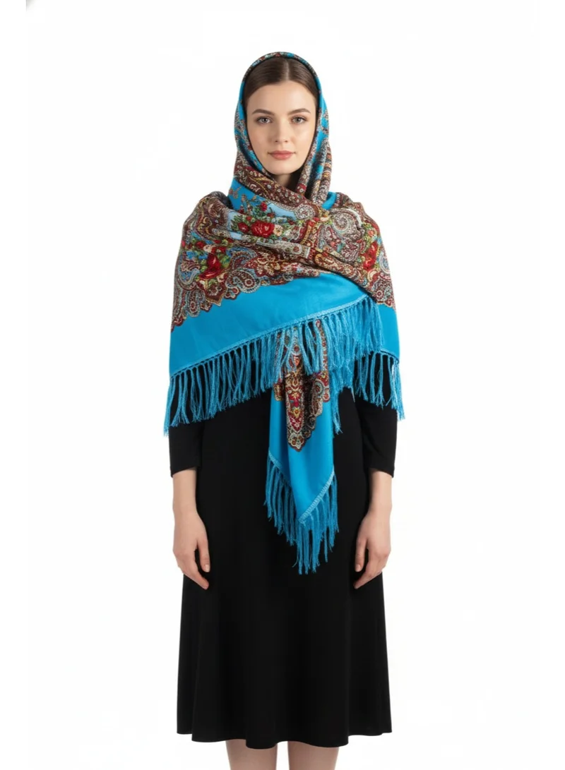D'daniela  Alesya Women's Eastern European Cotton Tassel Shawl for Women | Best Price UAE