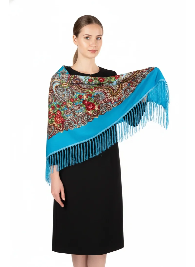 D'daniela  Alesya Women's Eastern European Cotton Tassel Shawl for Women | Best Price UAE