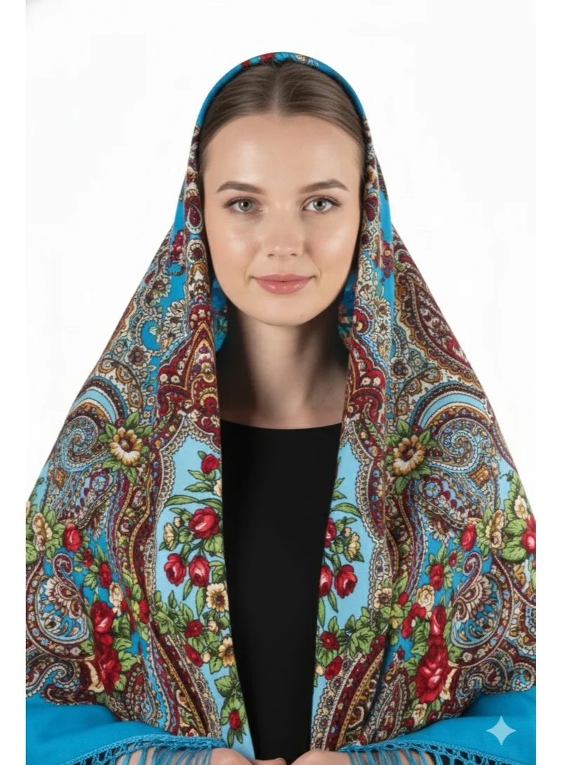 D'Daniela Alesya Women's Eastern European Cotton Tassel Shawl