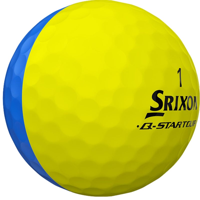Srixon Q-Star Tour Divide Golf Balls, Blue/Yellow - Image 3