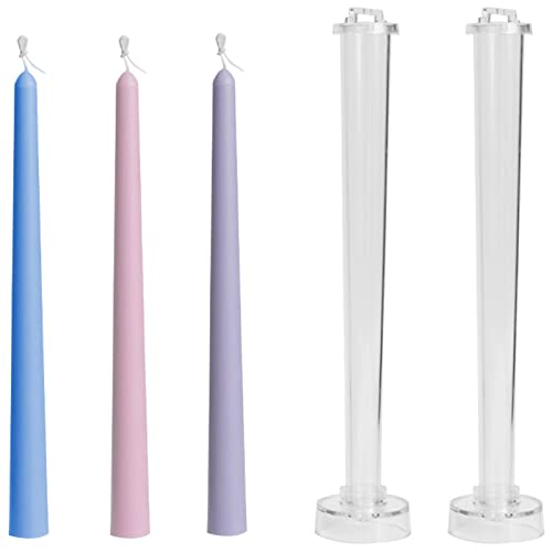 tokerut 2Pack Candle 10.2 Inch Large Molds Candle Making Supplies Wedding Candle Mold Classic Dinner Candle Mold - Image 1