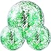 Hsei 3 Pcs Inflatable Beach Ball 16 Inch Glitter Summer Swimming Pool Disco Balls with Confetti Floatable Blow up Toys Decorations for Beach Wedding Outdoor birthday Party FavorGreen - Image 2