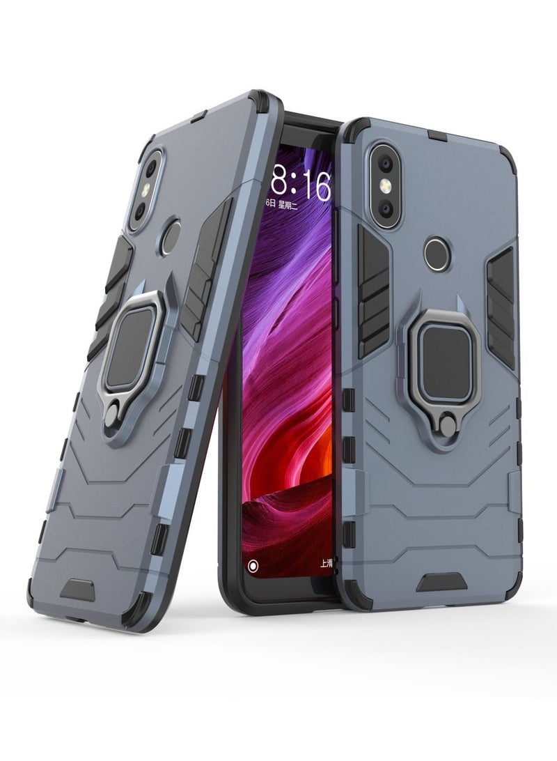 Blue Protective Cover With Ring Bracket For Xiaomi - Image 1