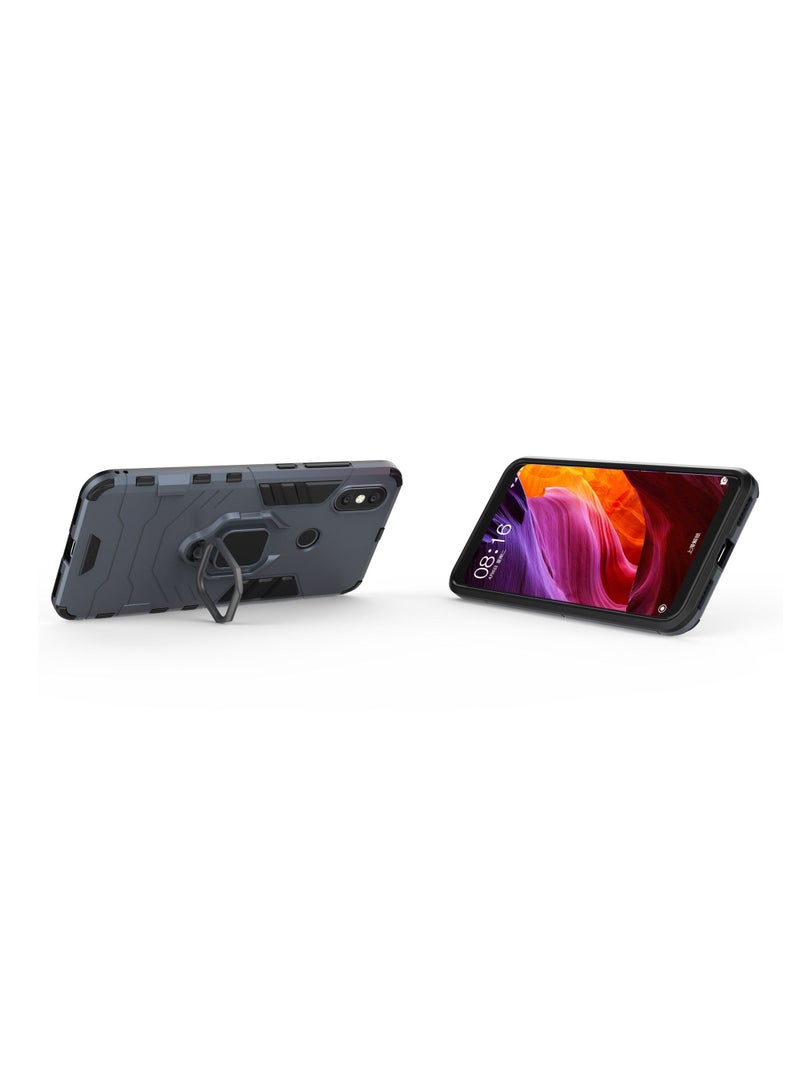 Blue Protective Cover With Ring Bracket For Xiaomi - Image 3