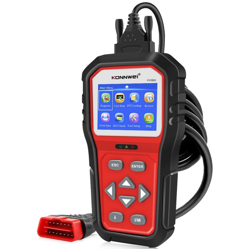 KONNWEI KW860 OBD2 Scanner Car Code Reader Diagnostic Scan Tool with Enhanced Live Data Stream and Upgraded Graphing Battery Status Check Function