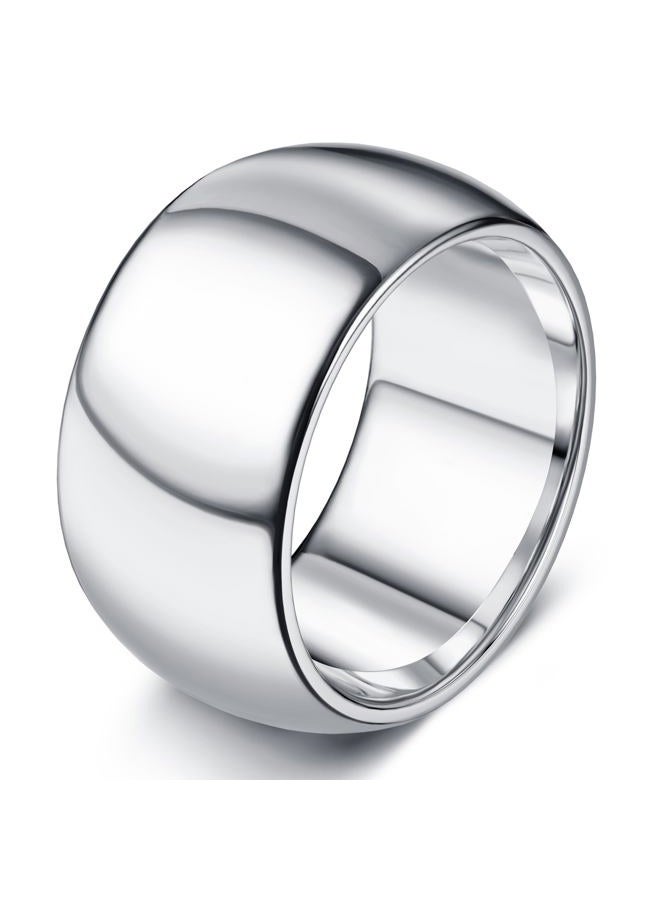 Florideco Stainless Steel Ring for Women Men Wedding Band Simple Pinky Thumb Ring Thick Thin Stacking Rings High Polish Engagement Promise Rings Plain Domed Comfort Fit Size 6 to 10, Stainless Steel - Image 1