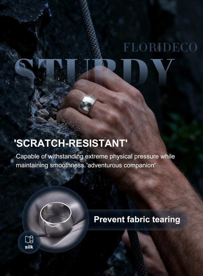 Florideco Stainless Steel Ring for Women Men Wedding Band Simple Pinky Thumb Ring Thick Thin Stacking Rings High Polish Engagement Promise Rings Plain Domed Comfort Fit Size 6 to 10, Stainless Steel - Image 5