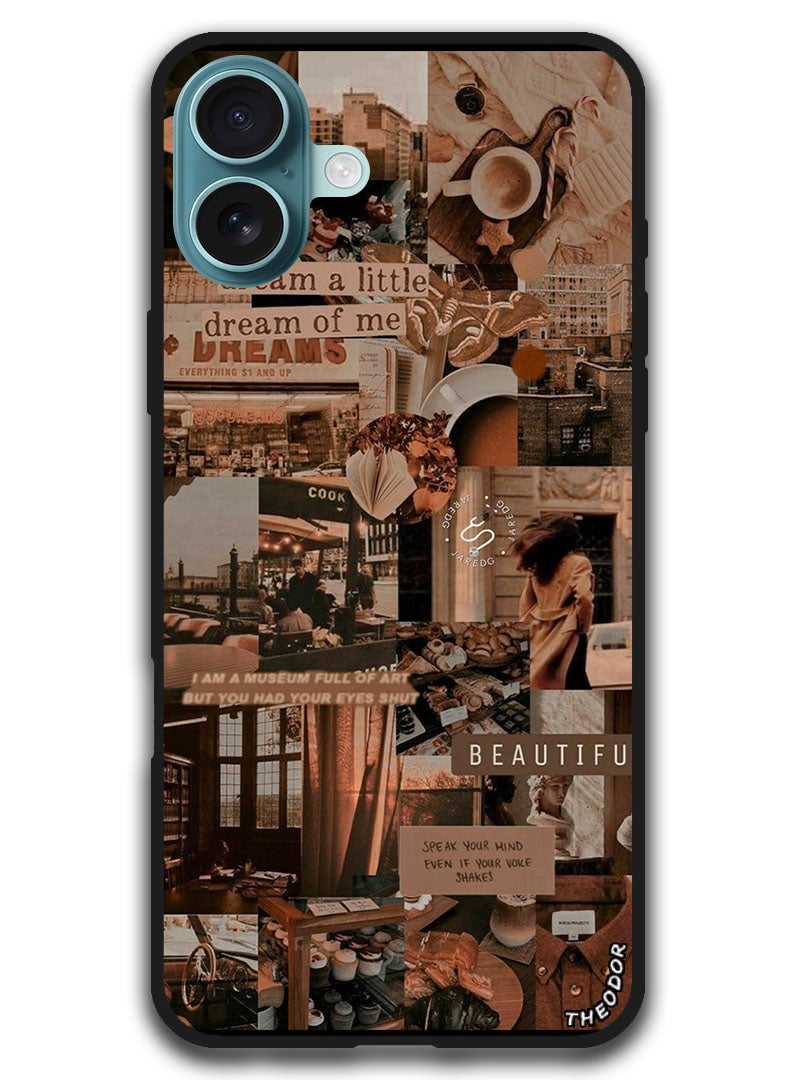 Theodor Protective Case Anti Scratch Shock Proof Bumper Cover For iPhone 16 (6.1)-inch Aesthetic dark Beautiful - Image 1