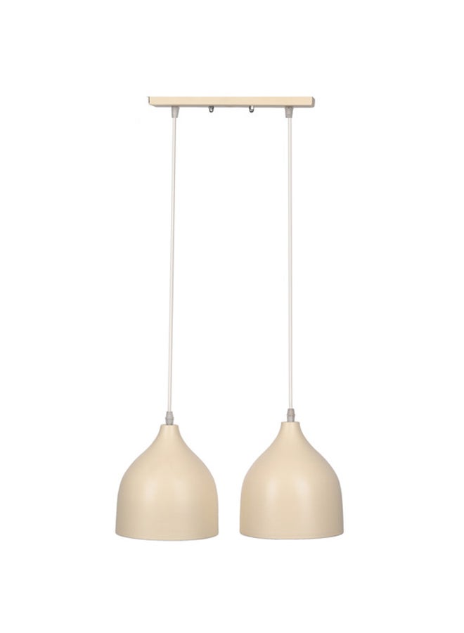 الروضة للإضاءة نجفة نعومى 2 لمبة | حديث ديكور LED E27 معلقة مصباح سقف اضاءة داخلية مصباح معلق دلاية سقف مودرن نجفة | مناسبة لأي غرفة | | اللون: بيج | المقاس: 70x36 سم