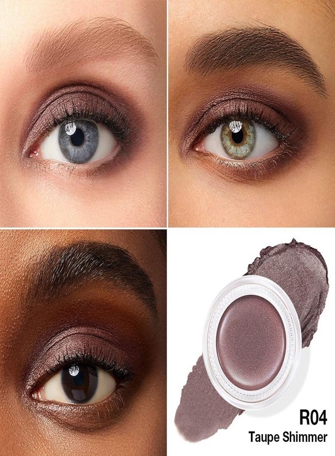 CAKAILA ظلال عيون كريمة فردية، لوحة ظلال عيون طبيعية بلون بني نود غير لامع، مقاومة للماء، تدوم طويلاً، مظهر طبيعي، نباتية وخالية من القسوة، R04 - Image 3