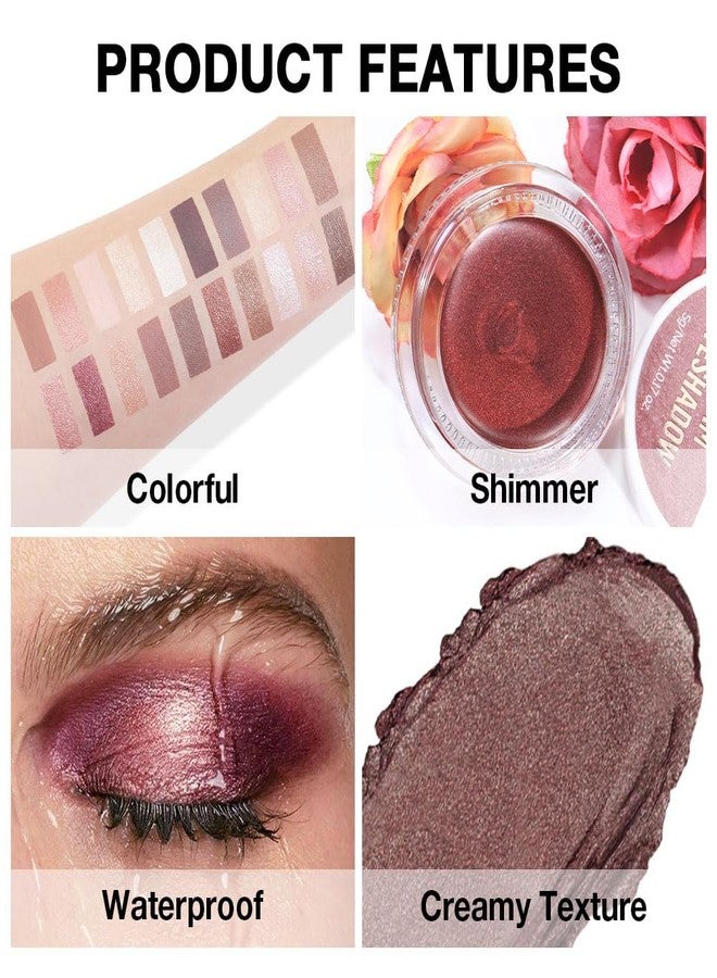 CAKAILA ظلال عيون كريمة فردية، لوحة ظلال عيون طبيعية بلون بني نود غير لامع، مقاومة للماء، تدوم طويلاً، مظهر طبيعي، نباتية وخالية من القسوة، R04 - Image 4