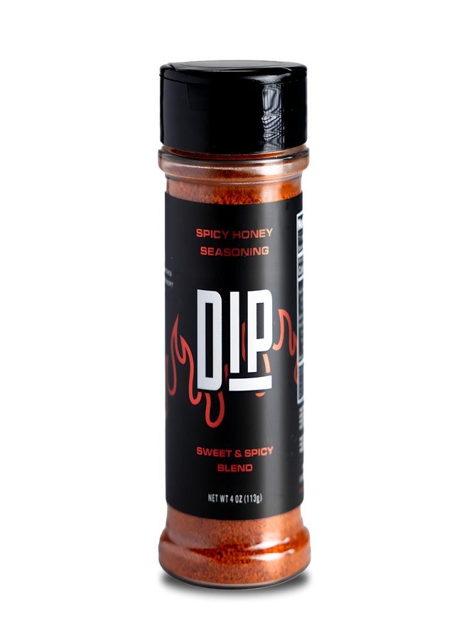 DIP توابل العسل الحارة للتغميس، توابل فاخرة مع حبيبات العسل والفلفل الحار وملح البحر والبابريكا، استمتع بها دون الشعور بالذنب في زجاجة سعة 4 أونصات - Image 1