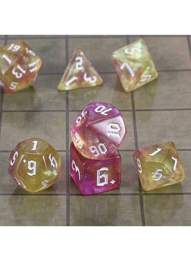 سيارا كيو مجموعة نرد متعدد السطوح Dnd مع حقيبة نرد لألعاب الطاولة لعب الأدوار Dungeons And Dragons Rpg Mtg - Image 4