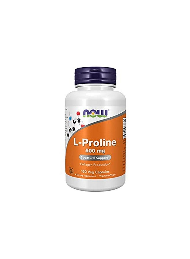 now Supplements Lproline 500 Mg Collagen Production* Structural Support* 120 Veg Capsules - Image 1