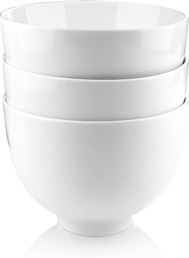 AKDC Cereal Bowl, 450Ml Soup Bowl Set Of 8 Small Porcelain Bowls For Cereal/Soup/Rice/Desserts/Ice Cream/Breakfasts, Dishwasher & Microwave Safe, Series Regular (Color : White, Size : 1900Ml) - Image 2
