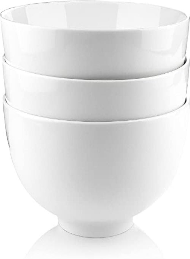 AKDC Cereal Bowl, 450Ml Soup Bowl Set Of 8 Small Porcelain Bowls For Cereal/Soup/Rice/Desserts/Ice Cream/Breakfasts, Dishwasher & Microwave Safe, Series Regular (Color : White, Size : 1900Ml) - Image 5