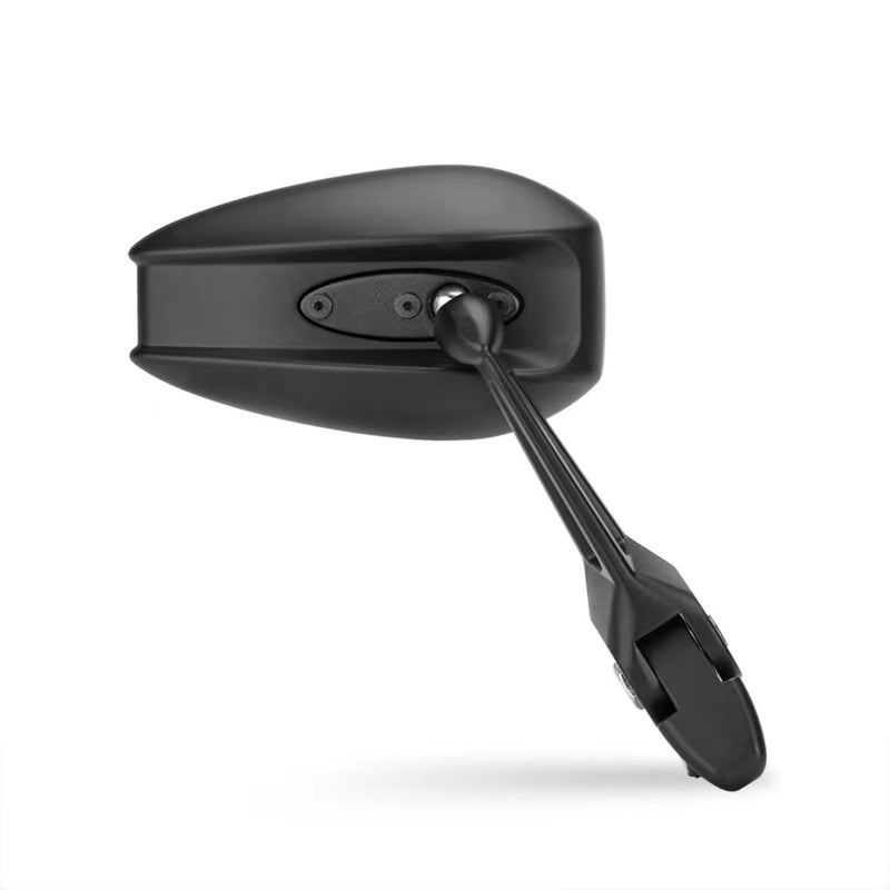 Motorcycle Rearview Mirror: Black Premium Aluminum Anti-Dazzle Lens - Wider HD Vision Universal Rearview Mirror for Most Motorcycles & All Weather Conditions - Image 3