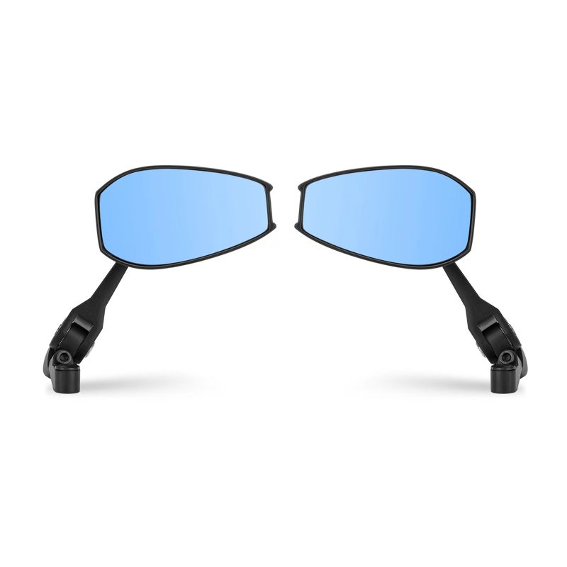 Motorcycle Rearview Mirror: Black Premium Aluminum Anti-Dazzle Lens - Wider HD Vision Universal Rearview Mirror for Most Motorcycles & All Weather Conditions - Image 1