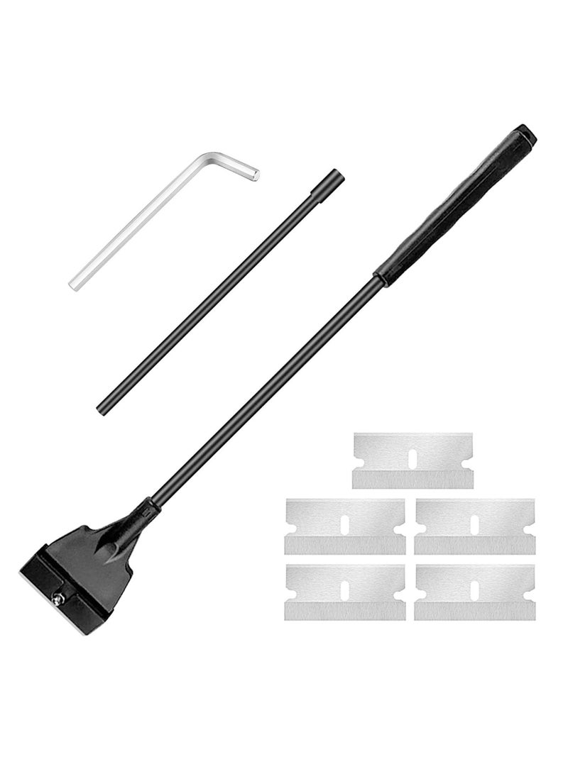 Y&D Fish Tank Scraper for Glass 55cm Algae Aquariums Stainless Steel Cleaning Tool Kit with 5 Blades Blade Safety Cover - Image 1